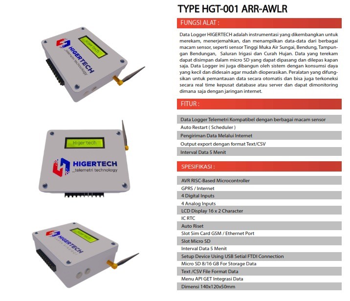 Data Logger Telemetri ARR / ARL AWLR AWS - MITRA LASER Jual Alat Survey ...